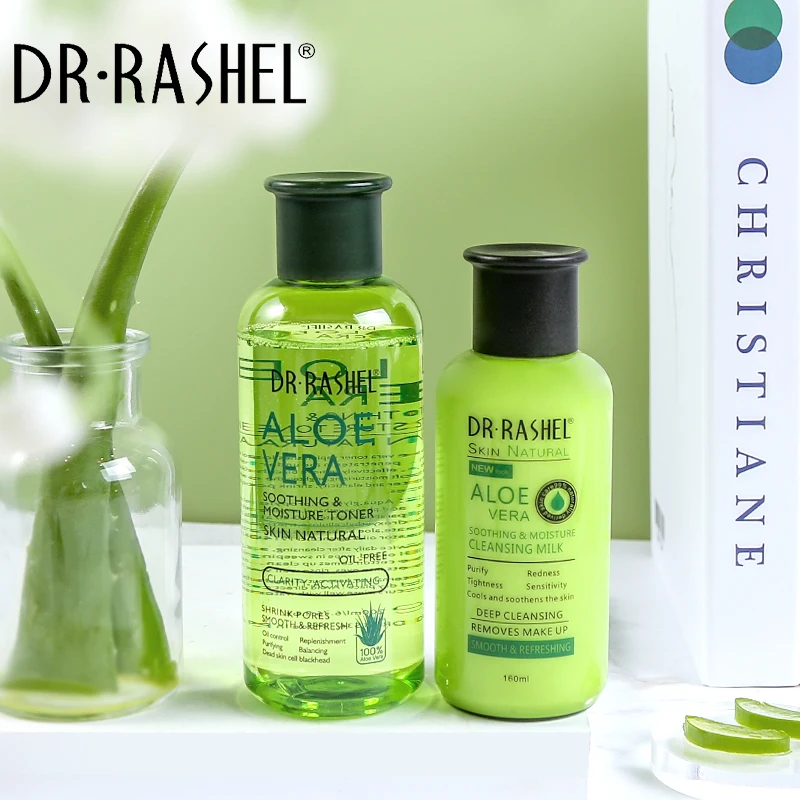 Dr rashel aloe vera deep moisturizing smoothing whitening brightening anti-aging skin care set 1554
