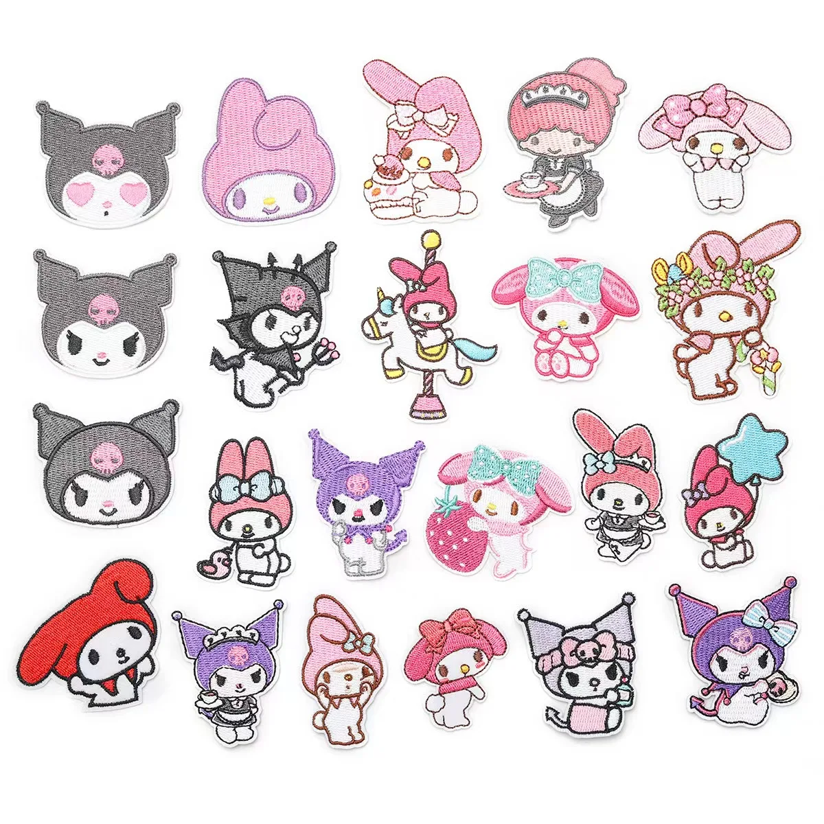 New Arrival Ready to Ship Hello Patches Embroidery Iron on Mini Cute Kitty Patch for Clothing Bags Garments