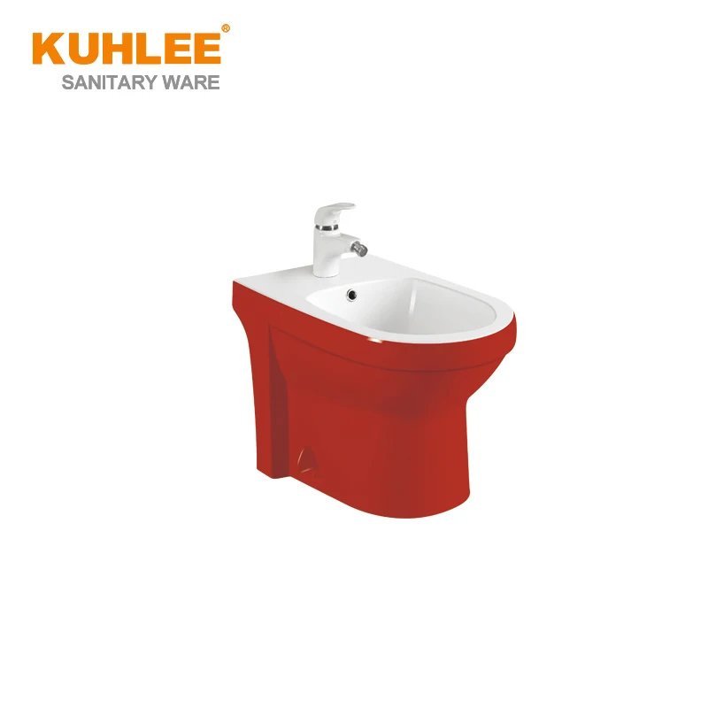 Top Selling Red Black Green Colored Ceramic Sanitary Wares Siphonic One Piece Toilet Sets Bathroom Suites