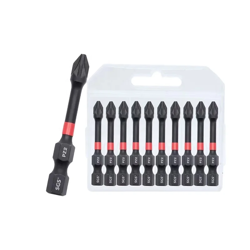 MOYOTEC Factory Direct 1/4''Strong Magnetic S2 Material 50mm Single Head Pozi Impact Bits