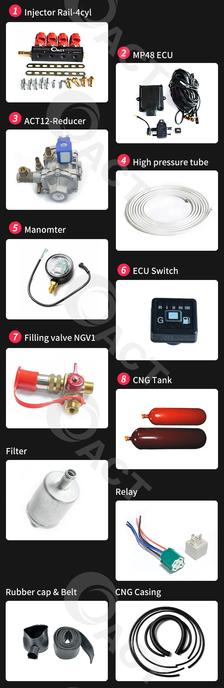 4 cylinder efi caburator diesel cng conversion kit dual fuel natural gas  vehicle gnv fuel injection kits for auto engines system| Alibaba.com