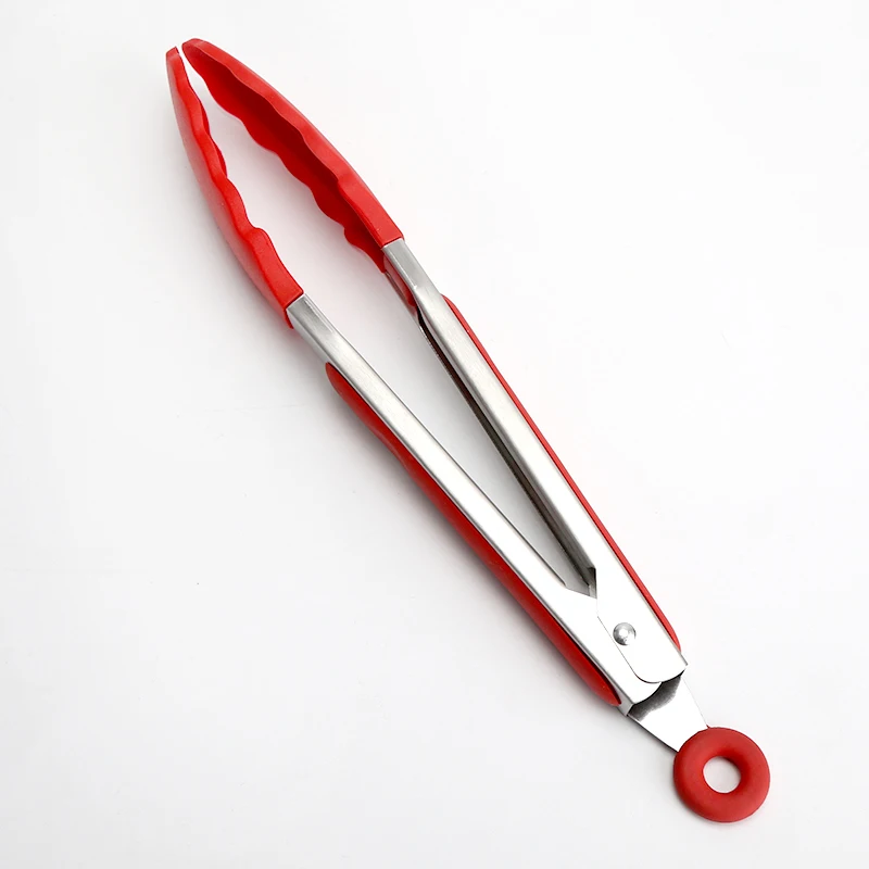 Tovolo 7 Stainless Steel Tongs Candy Apple Red