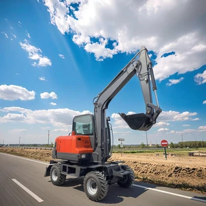 Hot Sale Hydraulic Excavator 6 Ton Wheel Type Heavy Excavator Hydraulic Excavators With EPA EURO5 Engine