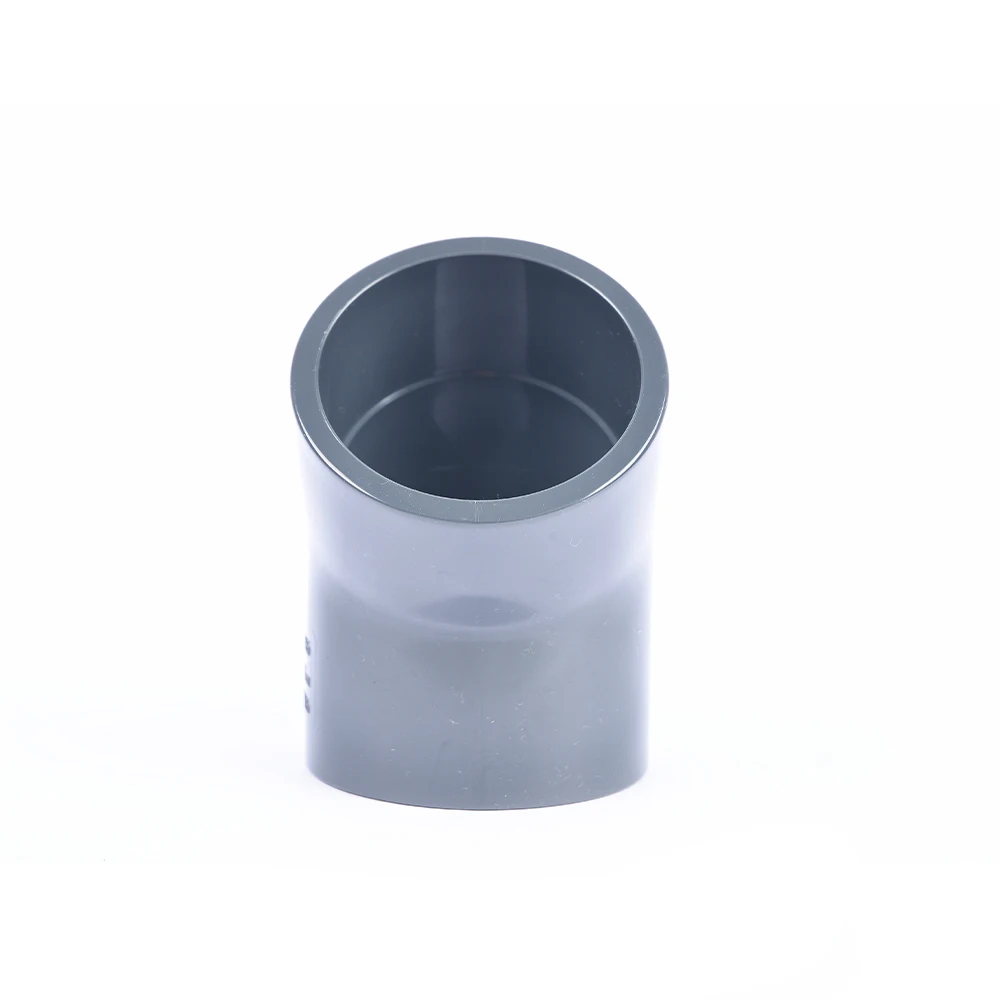 Hot Selling Plastic Raw Material UPVC Pipe Fitting 45 Degree Elbow For Supply WaterUPVC PIPE UPVC VALVE UPVC PIPE FITTING