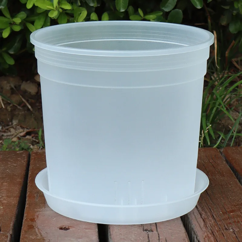 1,3,5 Gal PP Root Control Transparent Large Plant Nursery Pots Outdoor Indoor Plastic Clear Orchid Flower Pot