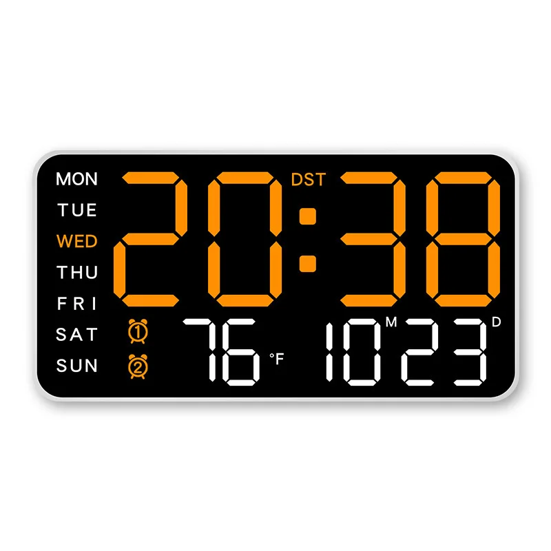 Multifunction LED Desk Alarm Clock Display Temperature Week Calendar Wall Clock Reloj De Pared Digital Table Alarm Clock