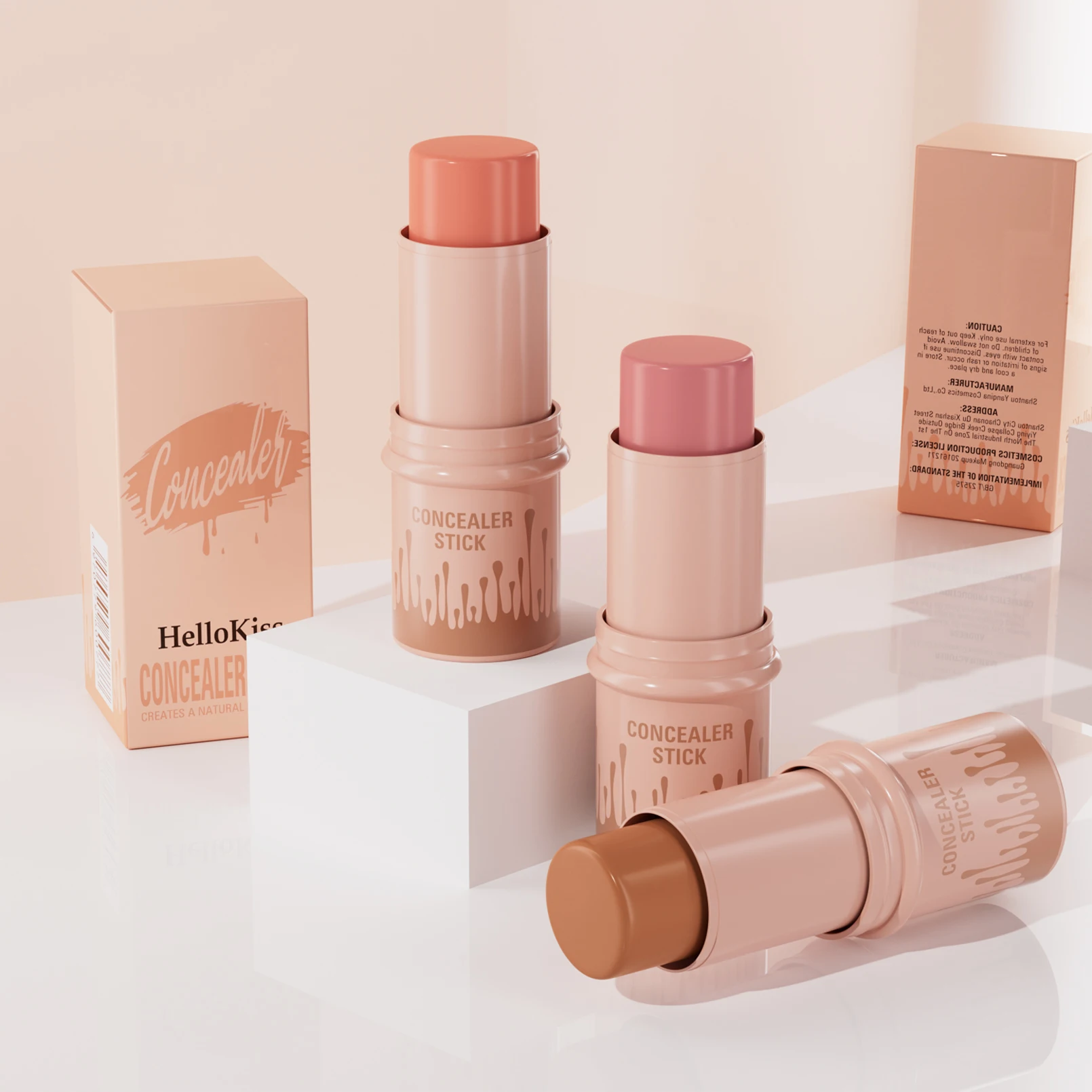 Cosmetics Rose Nude Soft Rosy Color for Your Lips and Cheeks Nude Neutral Tone Blusher Stick for Every Woman Face Makeup