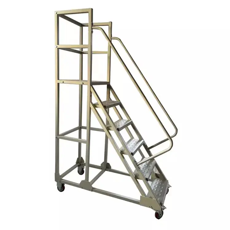 Rolling Ladder Warehouse Stainless Steel Step Ladder Folding Ladder ...