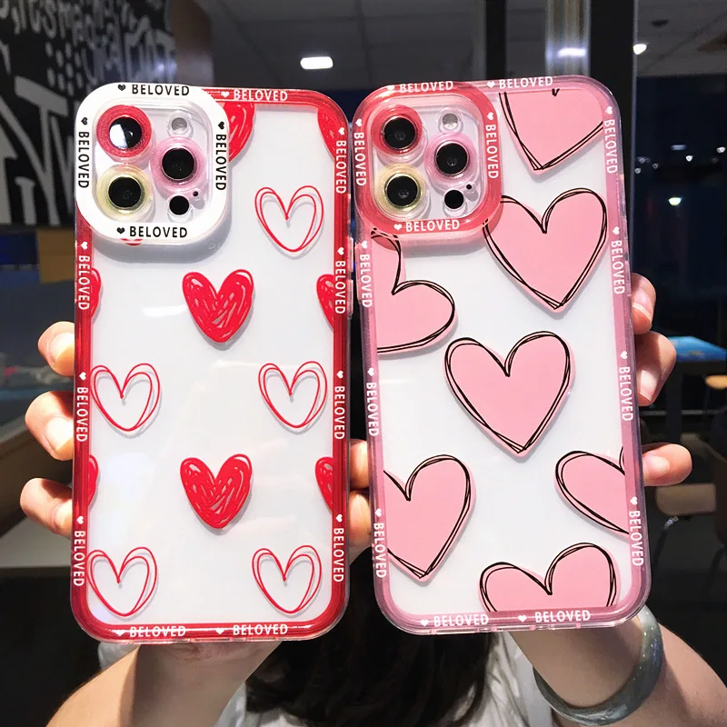 Love Heart Pink Cell Girl Phone Case For Iphone 11 12 13 Pro Max For Iphone Heart Case Buy For Iphone Heart Case Pink Cell Phone Case Girl Phone Case For Iphone Product On