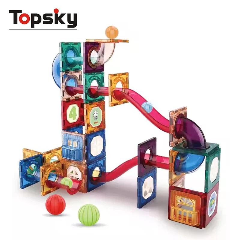 Plastic 3D Colorful Puzzles Stacking Blocks Toys DIY Tiles Clear Construction STEM Preschool Sensory Educational Toys for Kids