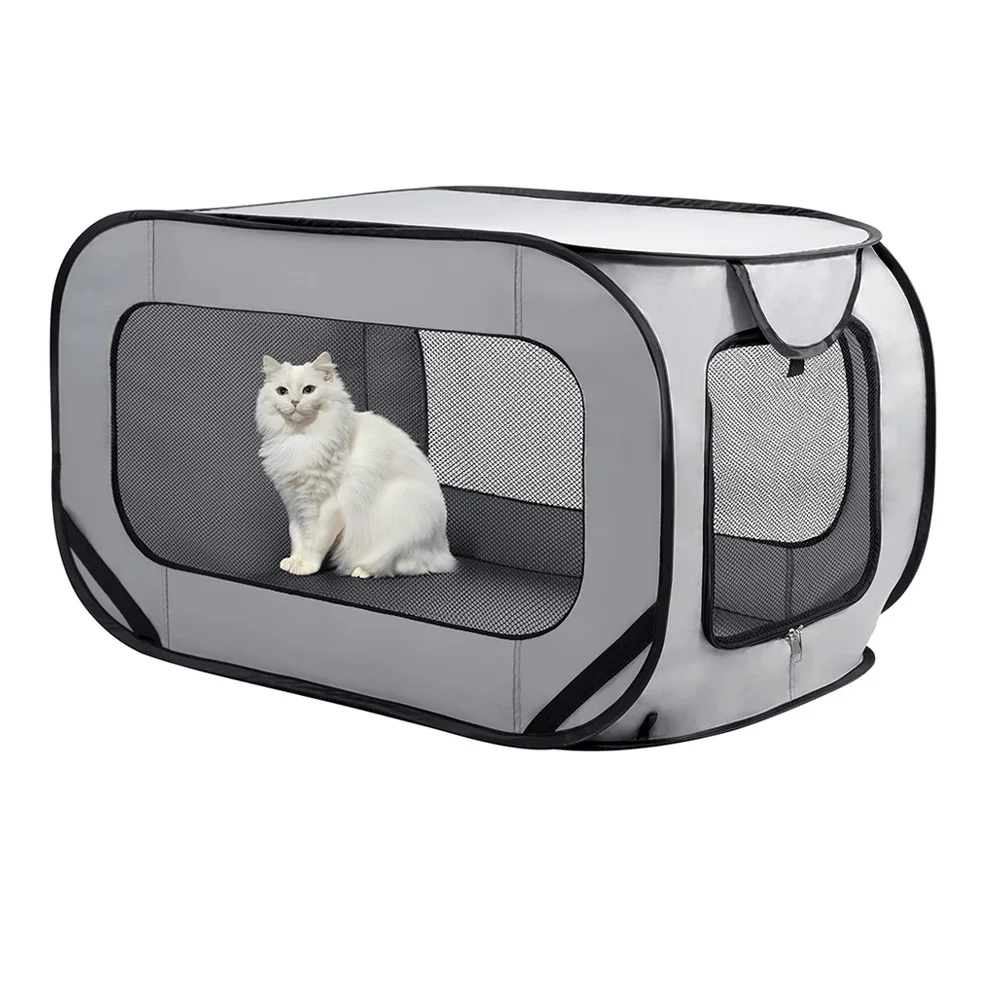 Pop up Foldable Cats Pets Picnic Travel Cage Small Dogs Car Seat