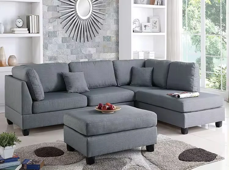 High Quality Modern Modular Couch Small Corner Sofa Luxury Fabric I Shape Living Room Sofa Set