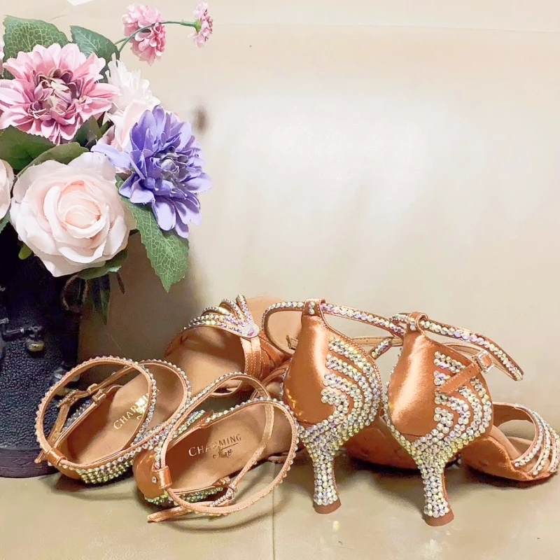 Latin Dance Shoes With Soft Sole And Rhinestone For Women Buy Women's