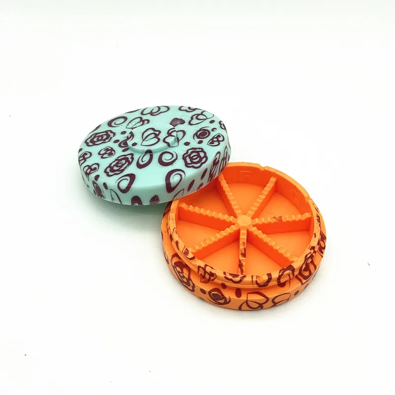 Уникальный пользовательский печатный логотип капсулы ежедневный диспенсер для витамина силиконовый держатель таблеток прямоугольный круглый футляр