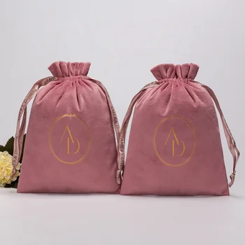 Custom Logo Luxury Velvet Jewelry Drawstring Pouch Disposable Cosmetic Packaging Bags for Gemstones Necklaces Watches Glasses