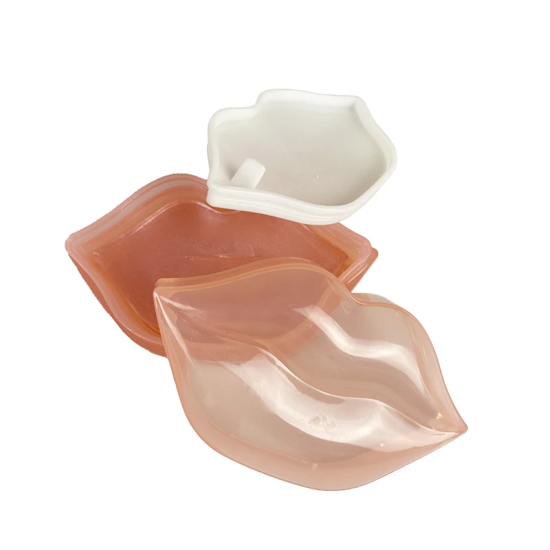 Заводская увлажняющая коллагеновая розовая кристаллическая маска для губ