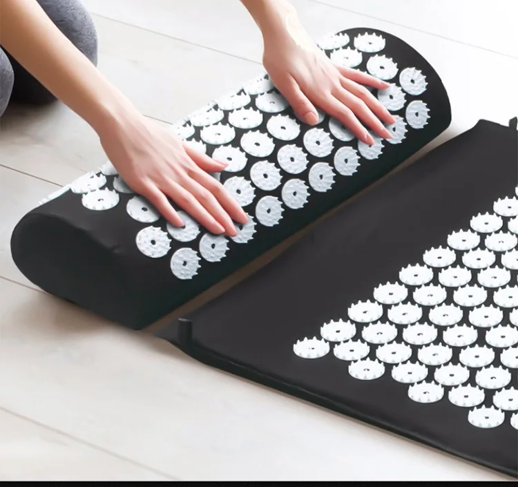 Tellus Natural Linen Coconut Acupressure Mat And Pillow Set,Foot Yoga