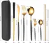 7 pcs black Gold