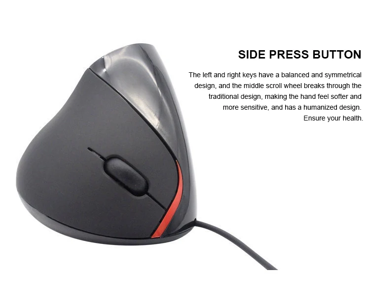 
 Трендовая продукция, компьютерная мышь специального дизайна, проводная эргономичная Вертикальная мышь USB для здоровья запястья  