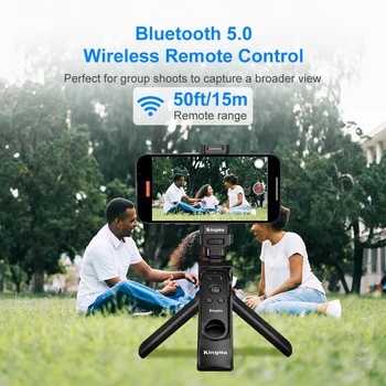 KingMa Detachable BT Vlogging Tripod Grip for iPhone With Lens Zooming and Camera Switching Function detail image