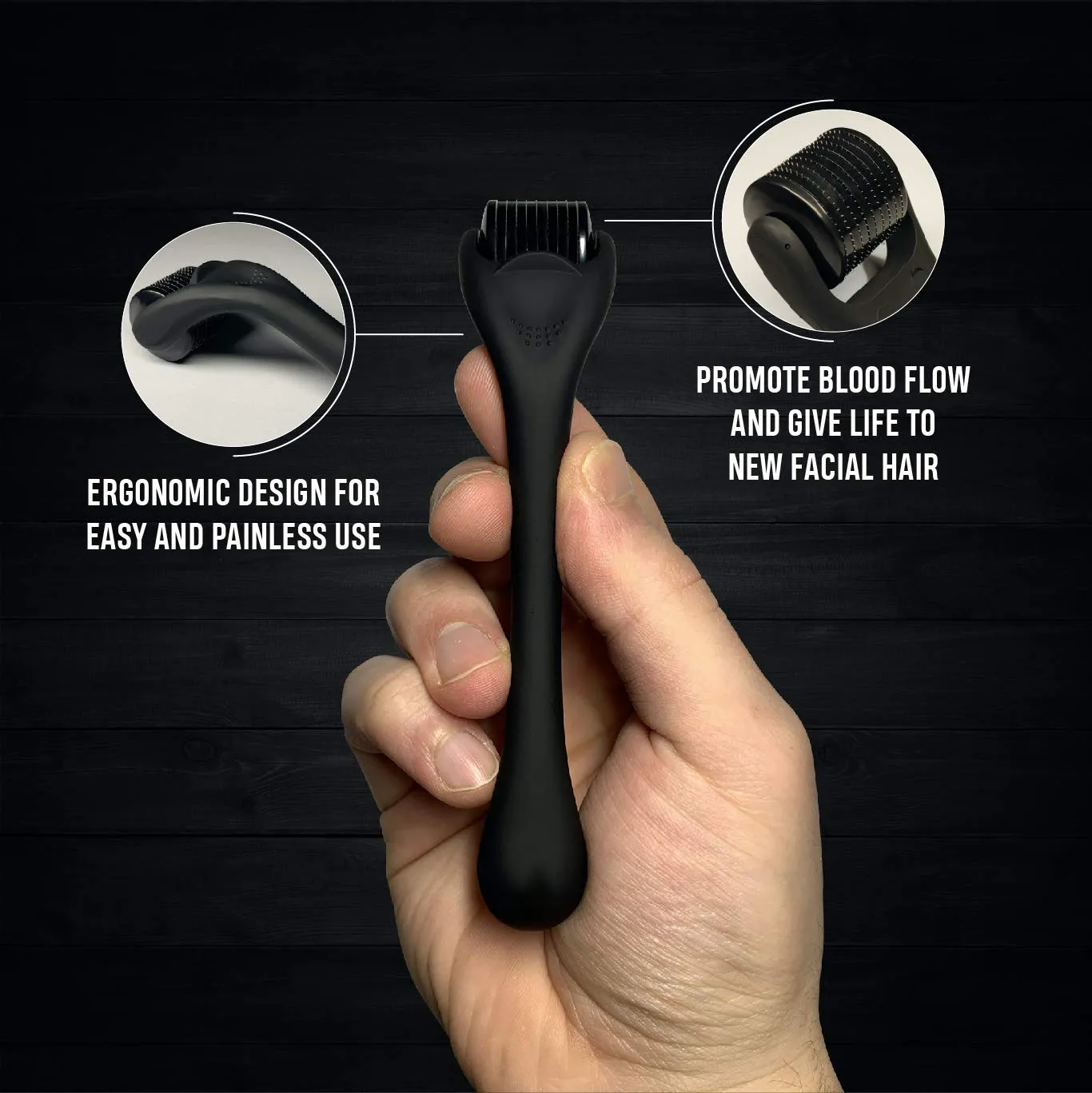 Best 100% natural premium mens custom private label beard care tool kit beard derma roller organic beard oil growth grooming set.jpg