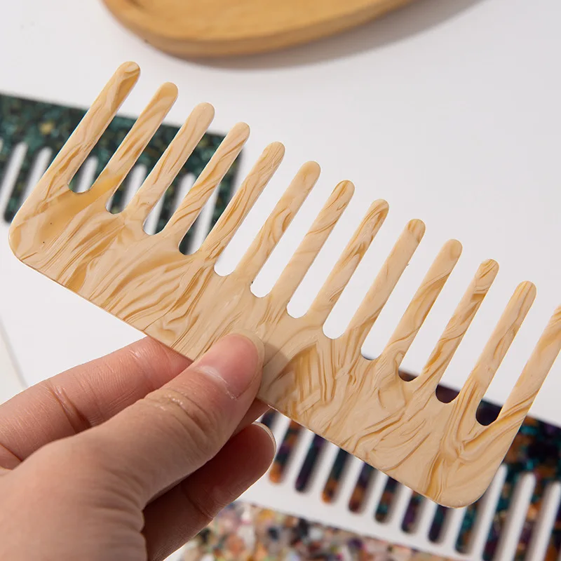 High Quality Custom Design Rectangular Hair Comb Cellulose Multi Color Acetate Combs