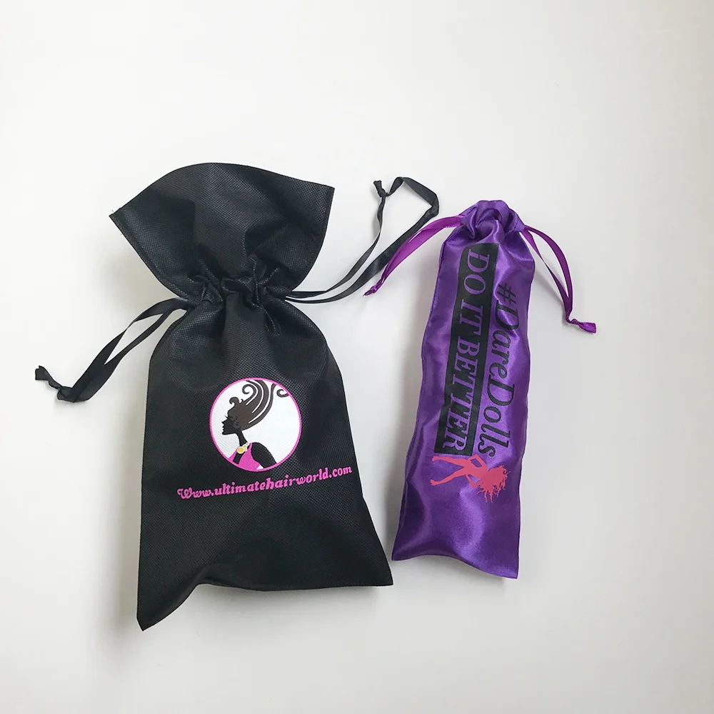 Wholesales Customized Satin Bags For Hair Bundles,Satin Bag Custom Logo
