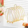 Transparent plum blossom plate - 6 pieces with gold frame