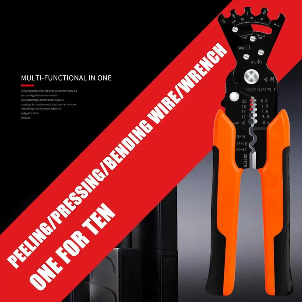5 in 1 Multifunctional Pliers Wire Stripper Winding Hardware Tool Universal Wire Cutters for Electrician Skin Pressing Wire