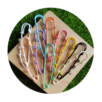 Baby Pins Brooch with Loops Metallic Safety Pin Jewelry Hijab Clothes  Ornament 100pcs/lot Supplier