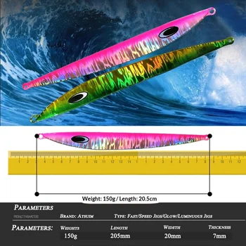 Fast-Sinking Luminous Pure-Iron Welded Iron-Plate Artificial Hard Bait for Sea Fishing Boat Tuna Bonito Quick-Pull Bullet-Hard – Hard Lure – view 4