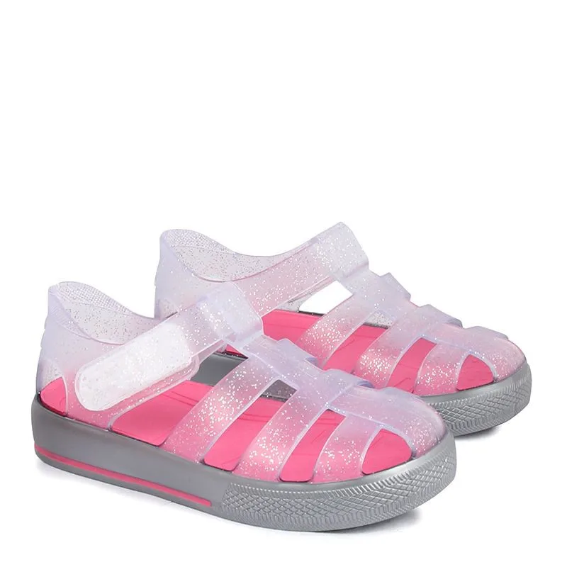 Igor Biodegradável Brilho Estrela Geléia Sandálias Chidren Sapatos Baixos  Transparentes - Buy Pvc Sola De Sapato Product on Alibaba.com
