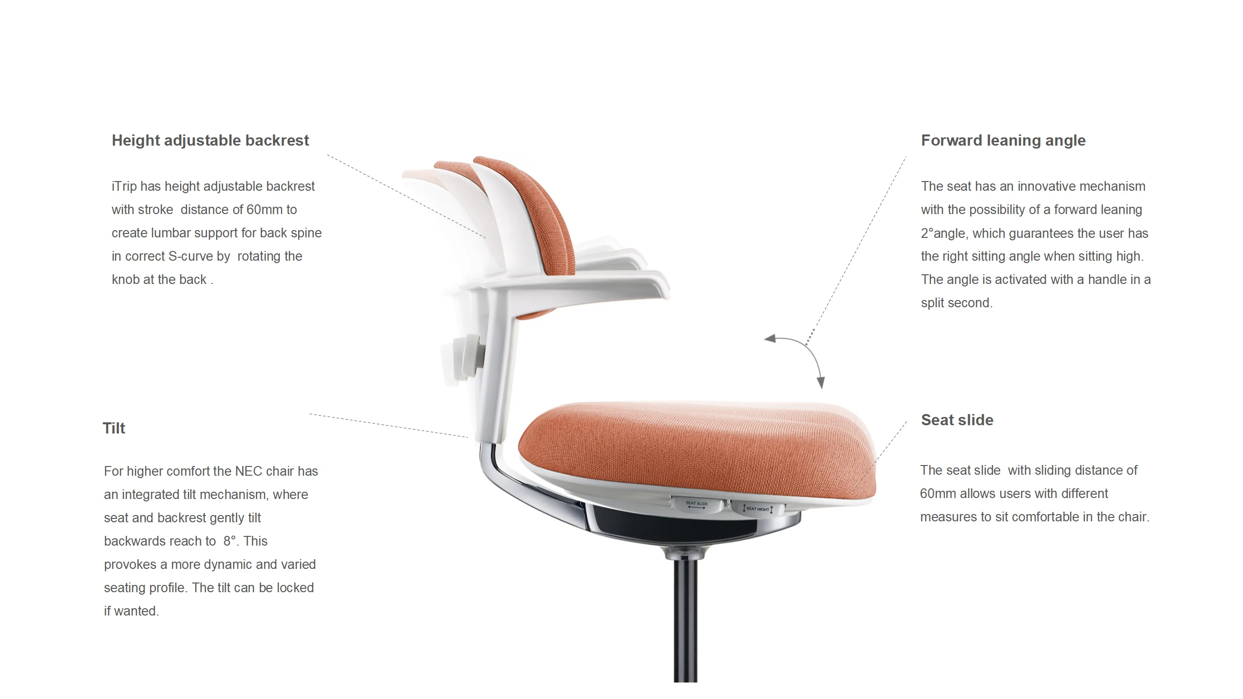 Height Adjustable Ergonomic Chair manufacture