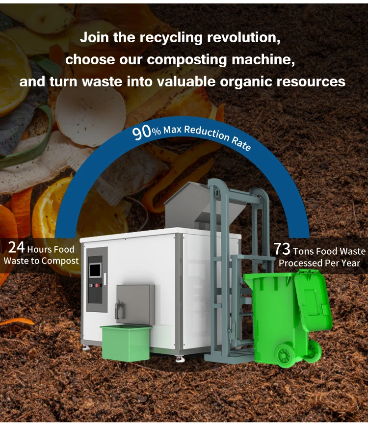 Food Waste Recycling Machine Food Waste To Organic Fertilizer Compost