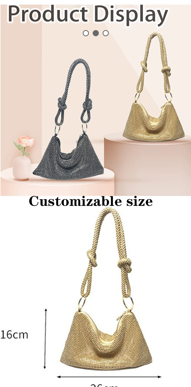 E115 Dinner Bag Pure Pleated Aluminum Sheet Banquet Bag Party