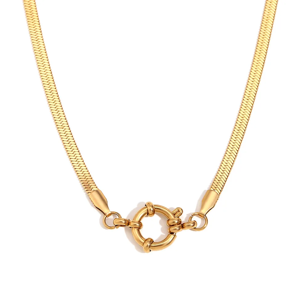316l Stainless Steel Jewelry 18k Gold Necklace Geometry Women Fashion Pendant Necklaces aperçu 6