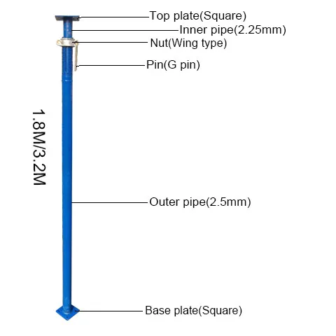 Adjustable Scaffolding Acro Steel Prop