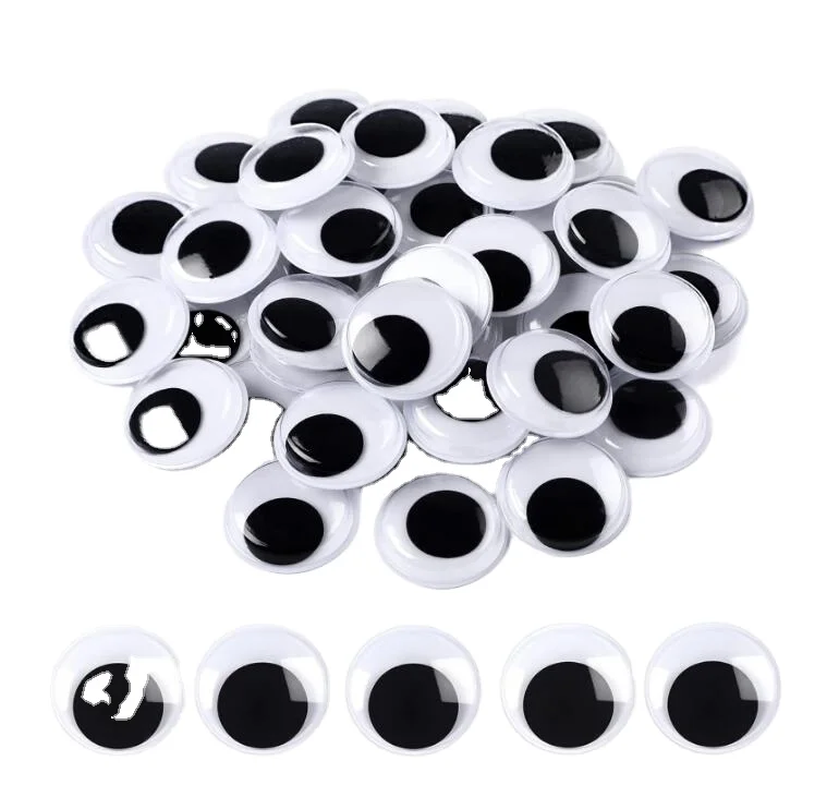 Factory Sales Black White Movable Eyeballs Self-Adhesive Kindergarten DIY Handmade Craft for Children Office & School Supplies