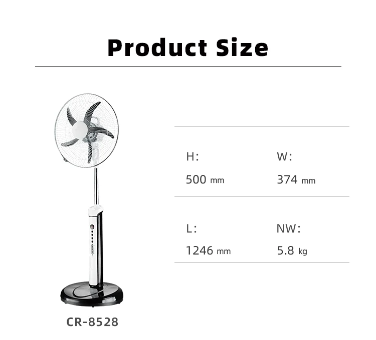 
Перезаряжаемый напольный вентилятор портативный 18 дюймов Напольный вентилятор охлаждающий вентилятор воздушного охлаждения 