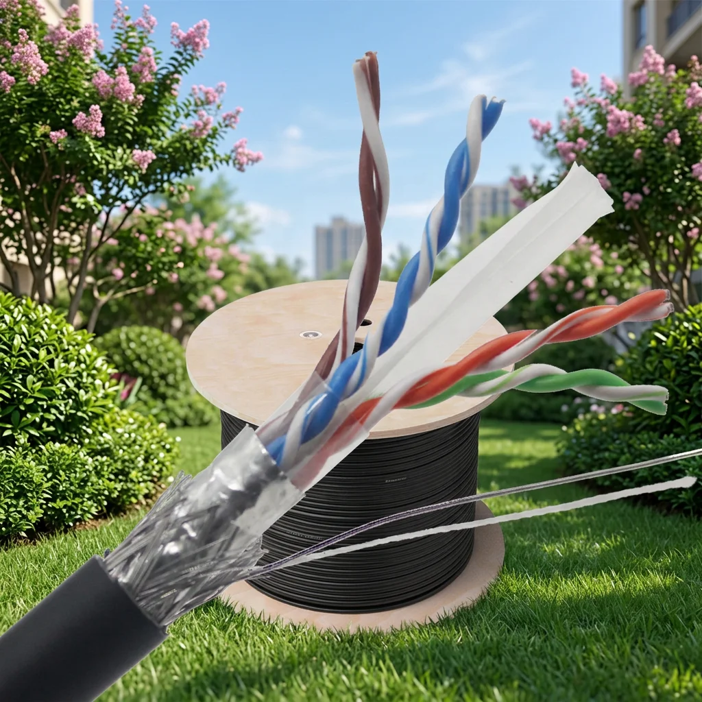SFTP WATERPROOF ELECTRIC STRANDED COPPER BELDEN CAT6 CABLE SFTP