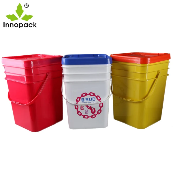 Food Grade New PP Rectangle Pail 5 Gallon Square Buckets IML Food Plastic  Buckets For Paint - Buy Food Grade New PP Rectangle Pail 5 Gallon Square  Buckets IML Food Plastic Buckets