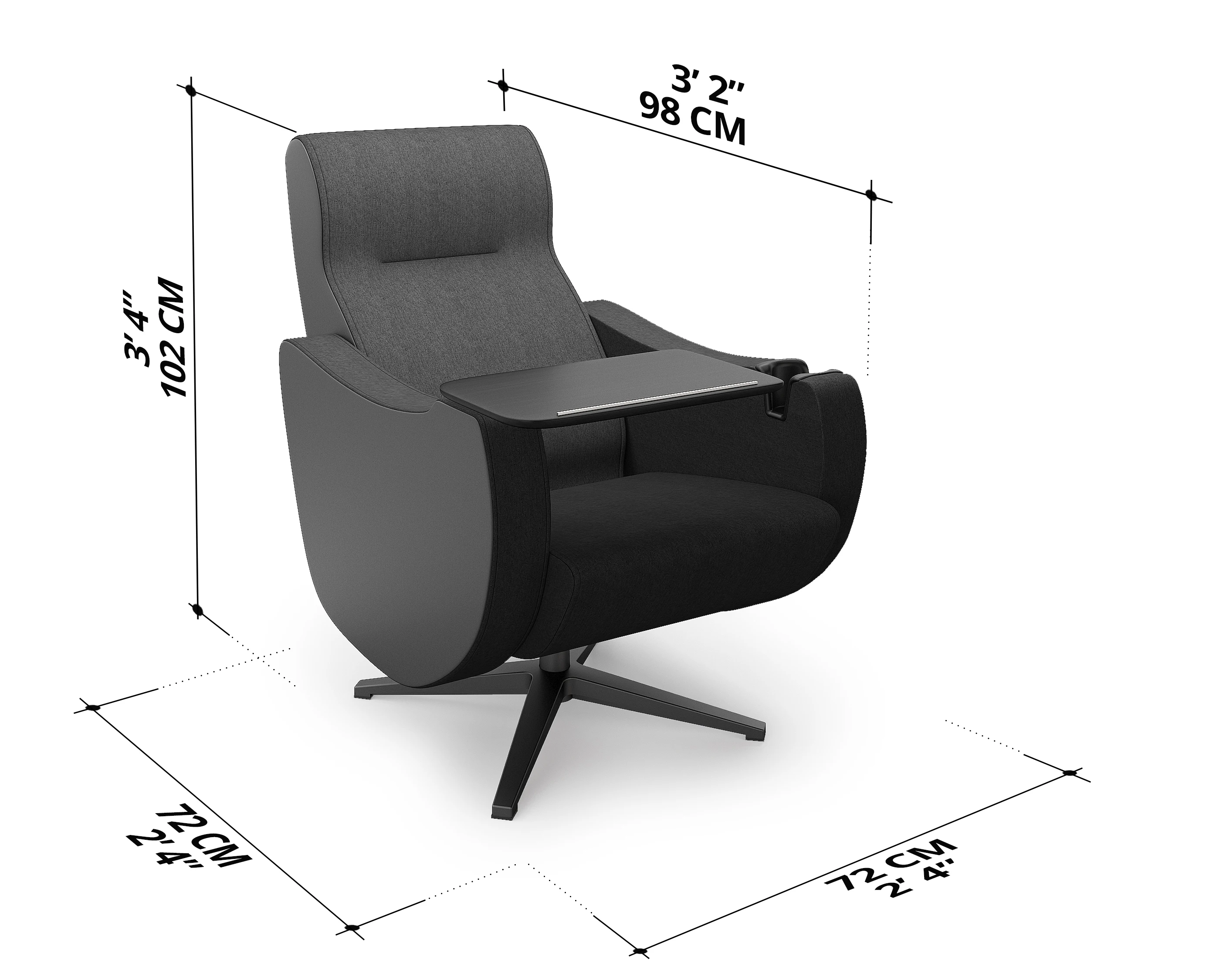 Lounge Lobby Waiting Chair Rex Glide Leatherette Or Fabric With