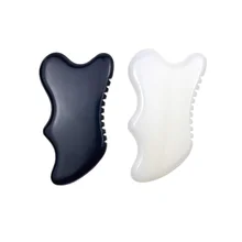 Wave Bian Stone Gua Sha Natural White Jade Guasha Scraping Massage Tools for Face and Body