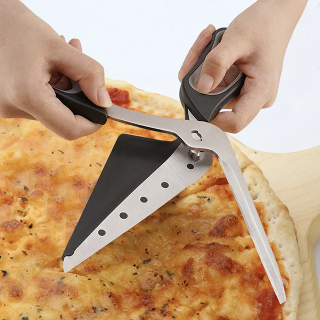 Multi-function Kitchen Baking Pizza Tools Pastry Utensils Pizza Peel Slicer Cutter Scissors