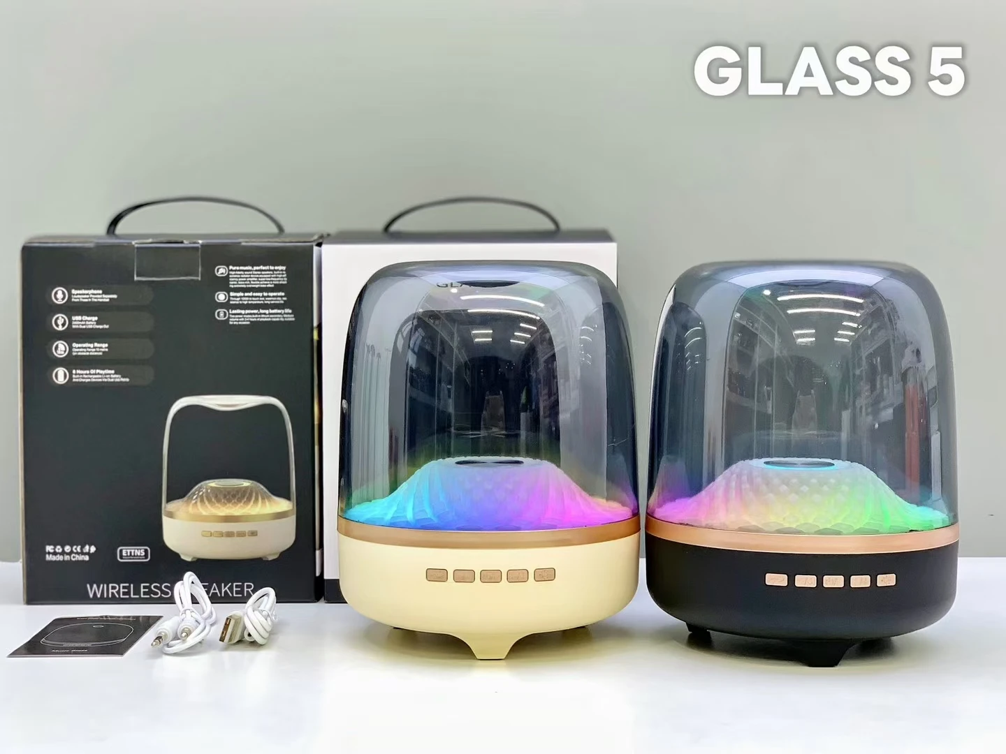 新しいDaha Glazed GLASS5ワイヤレスブルートゥーススピーカー