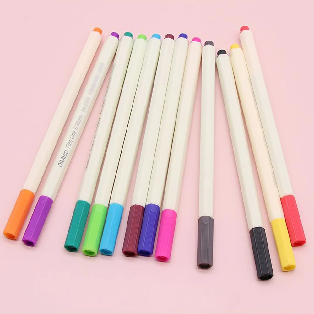 Fineliner Color Pen Set 0.38mm Colored Fine Liner Sketch Drawing