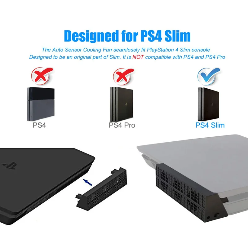 Temperature Controlled Cooling Fan For Ps4 Slim Console Accessories