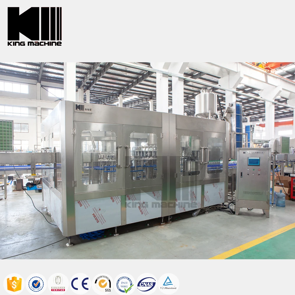 King Machine Professional Supplier Bottle Water Juice Carbonated Drink Beverage Filling Packing Machine Production Line