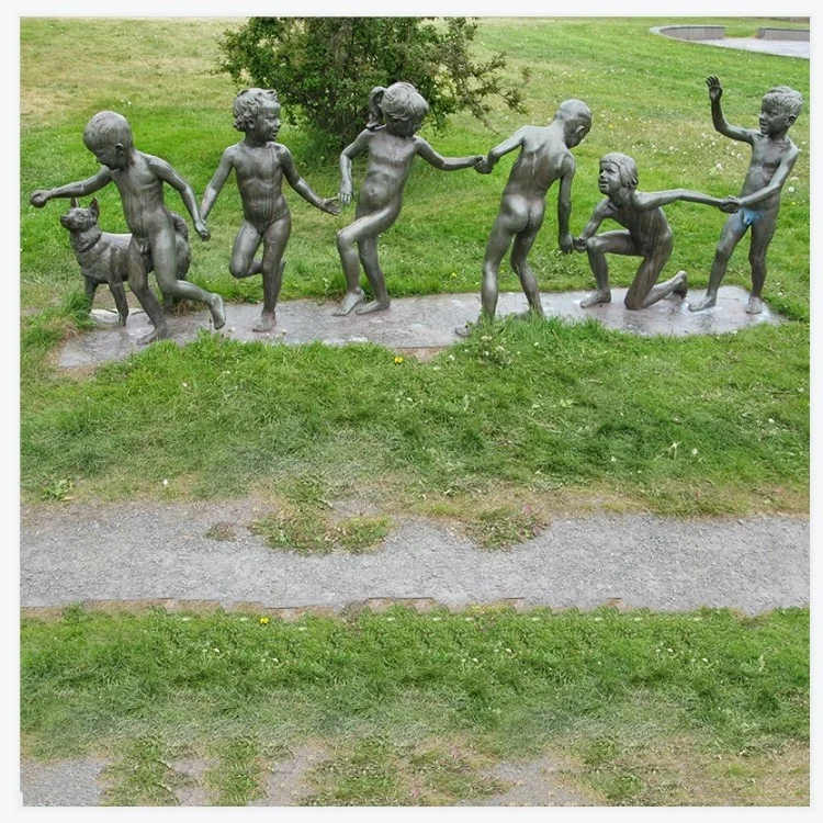 大型ブロンズ裸少年像の彫刻 | カスタムサイズ、デコレーション用