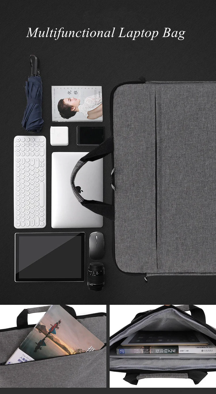 Custom Oem13 14 15 15.6 17 Inch Durable Polyester Laptop Sleeve Bag